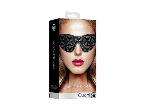 Maska na oczy luksusowa Ouch! czarna 19,5 cm - 3