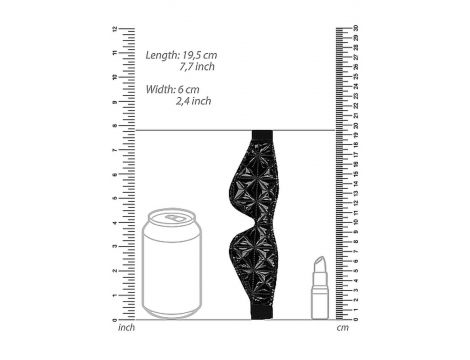 Maska na oczy luksusowa Ouch! czarna 19,5 cm - 4