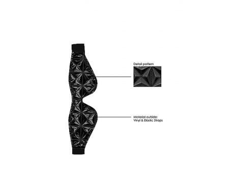 Maska na oczy luksusowa Ouch! czarna 19,5 cm - 6