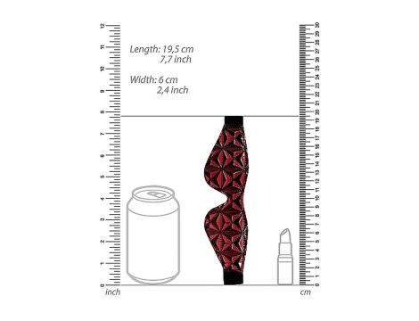 Luksusowa maska na oczy Ouch burgundowa 19,5 cm - 4