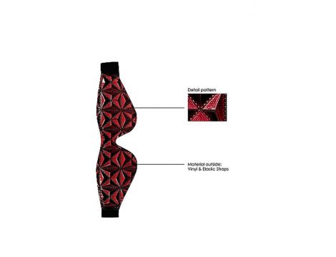 Luksusowa maska na oczy Ouch burgundowa 19,5 cm - 6