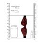 Luksusowa maska na oczy Ouch burgundowa 19,5 cm - 5
