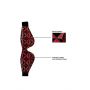 Luksusowa maska na oczy Ouch burgundowa 19,5 cm - 7
