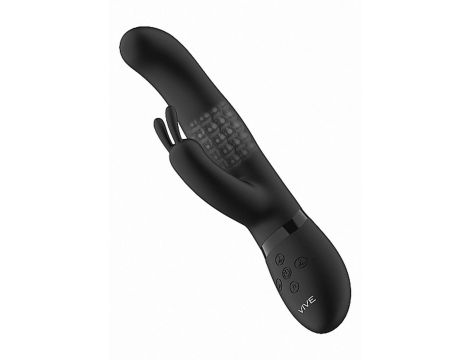 Wibrator króliczek Vive Izara z obrotowymi kulkami czarny USB - 7