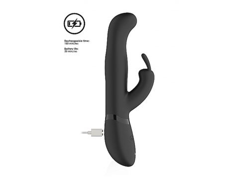Wibrator króliczek Vive Izara z obrotowymi kulkami czarny USB - 15