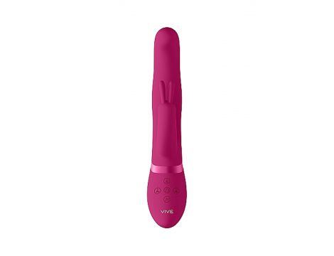 Wibrator króliczek Vive Izara z obrotowymi kulkami różowy USB - 11
