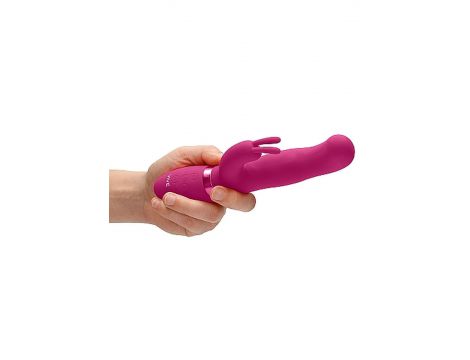 Wibrator króliczek Vive Izara z obrotowymi kulkami różowy USB - 14