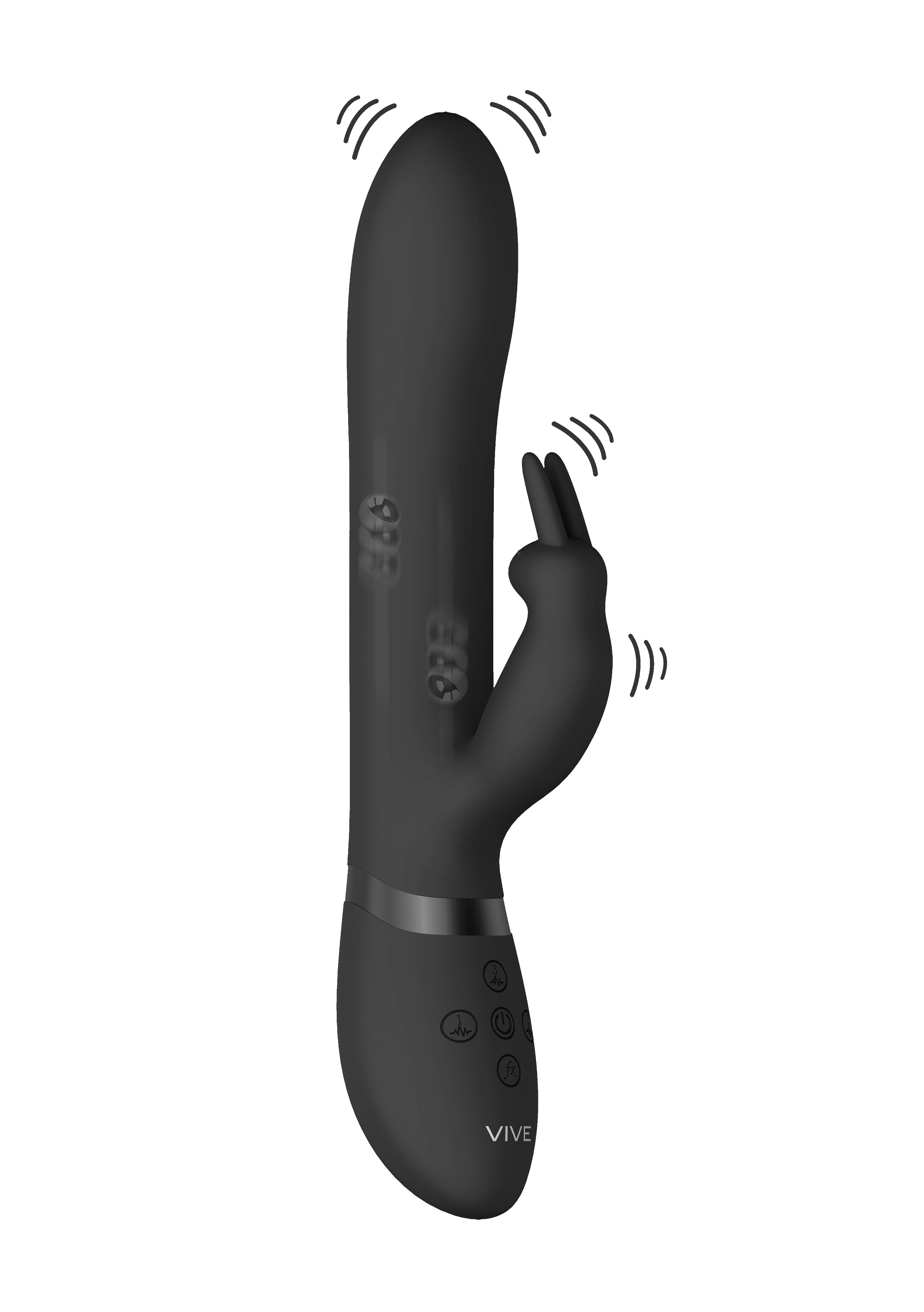 amoris - stimulating beads rabbit - black