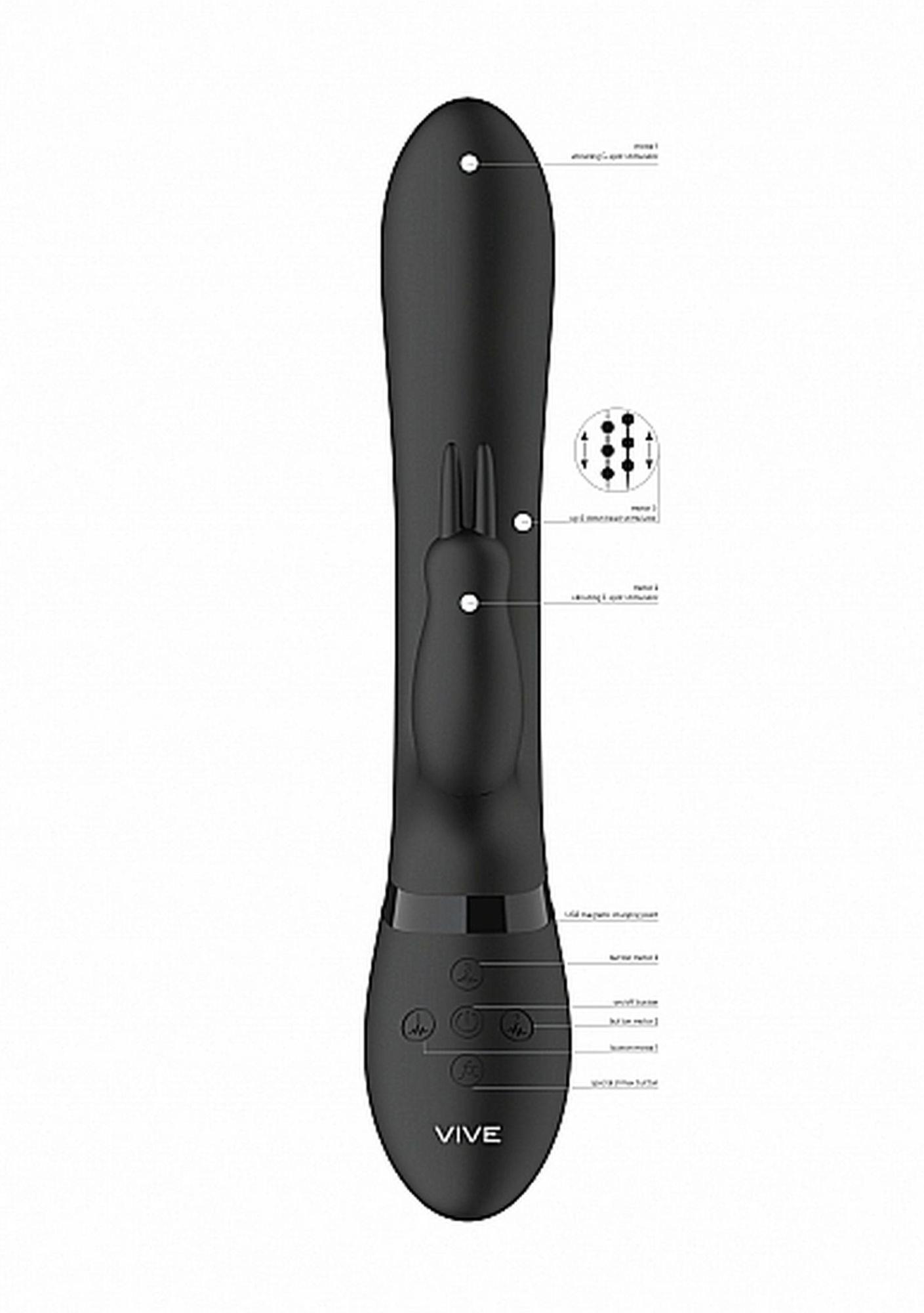 amoris - stimulating beads rabbit - black