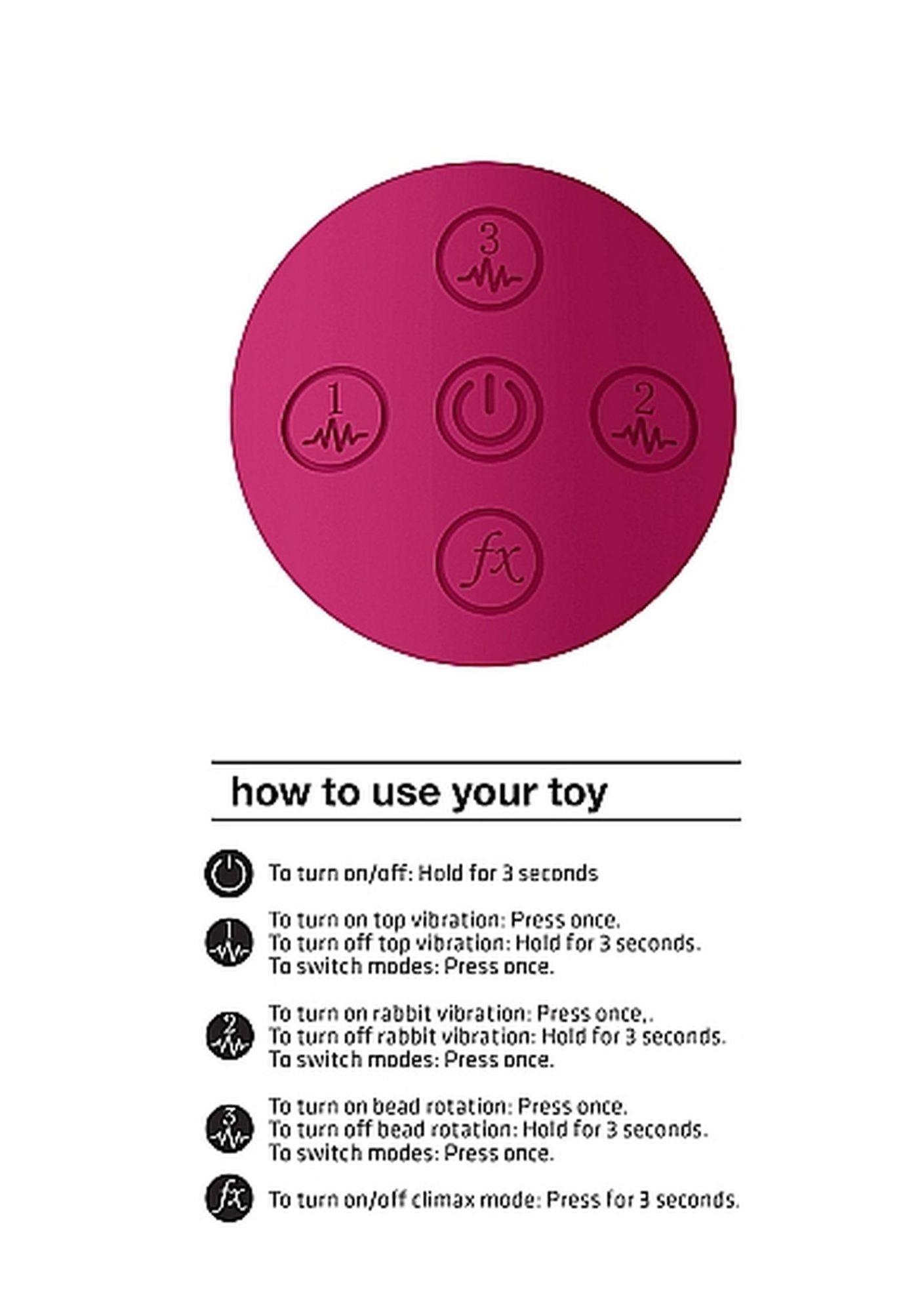 amoris - stimulating beads rabbit - pink