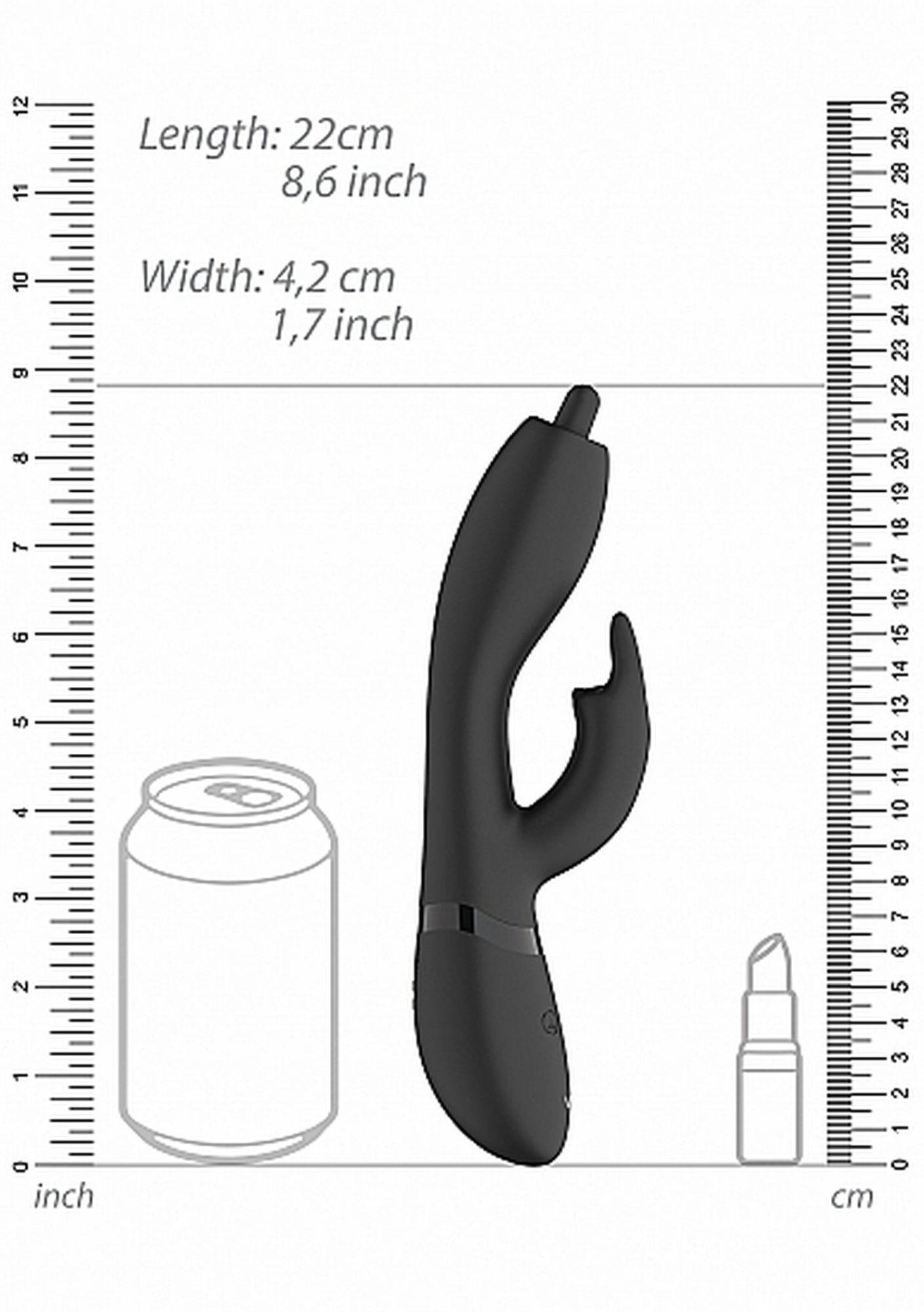 nilo - pinpoint rotating g-spot rabbit - black