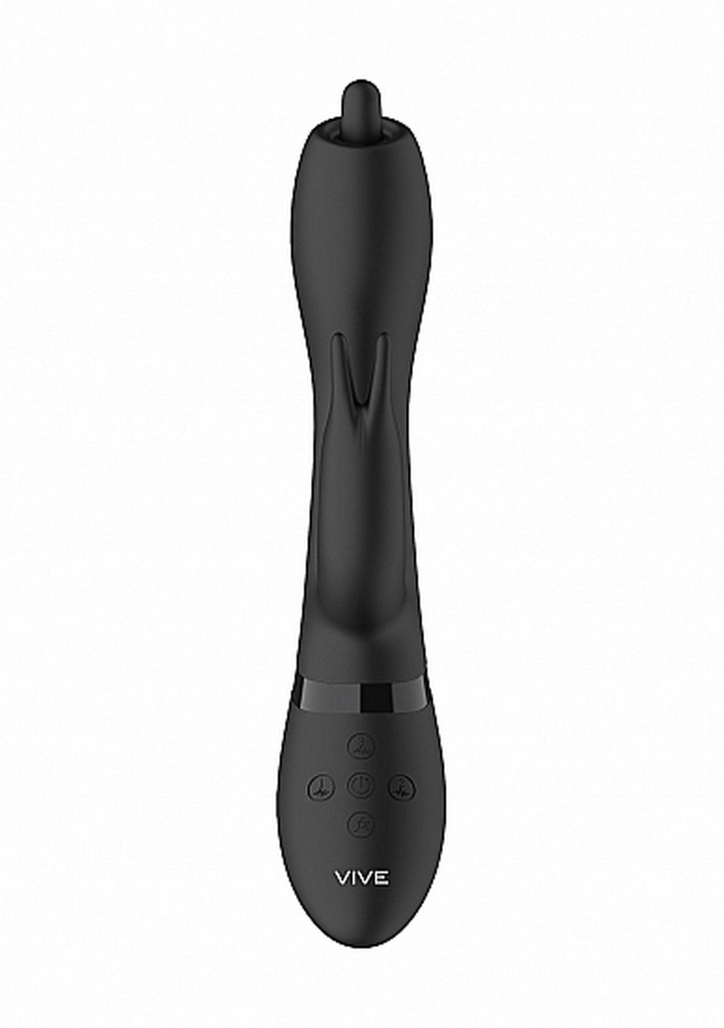 nilo - pinpoint rotating g-spot rabbit - black