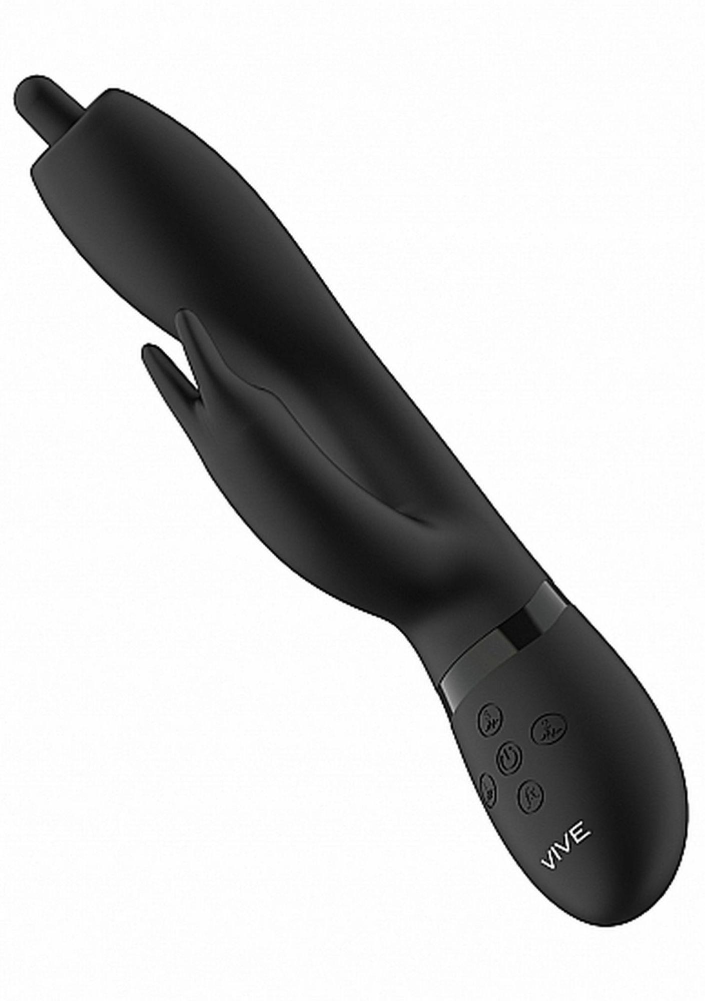nilo - pinpoint rotating g-spot rabbit - black