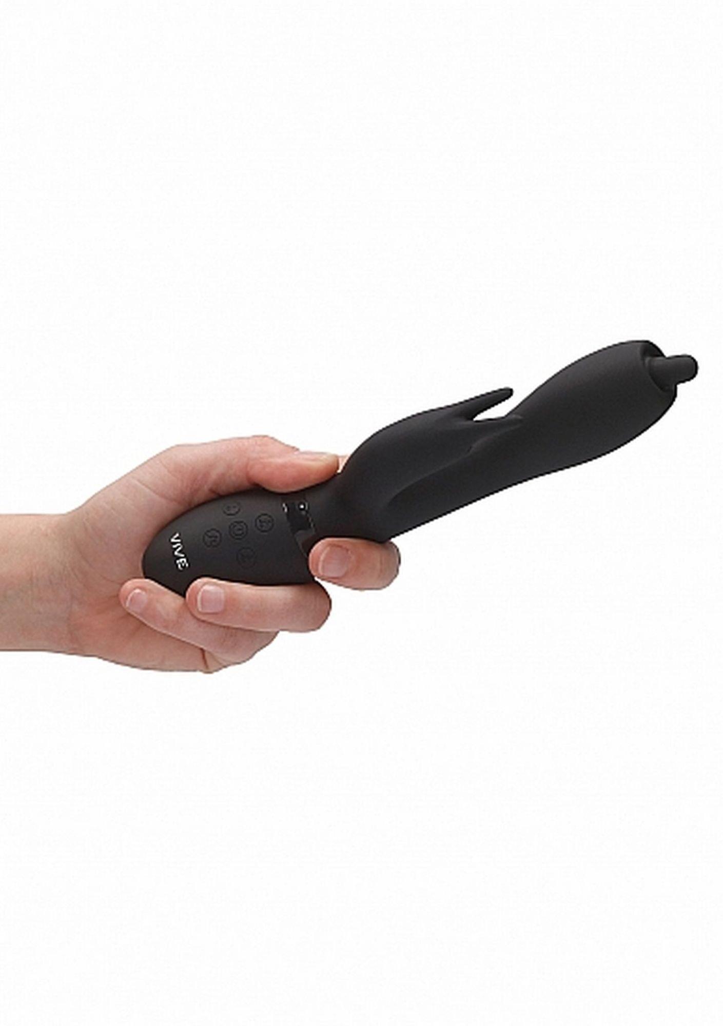 nilo - pinpoint rotating g-spot rabbit - black