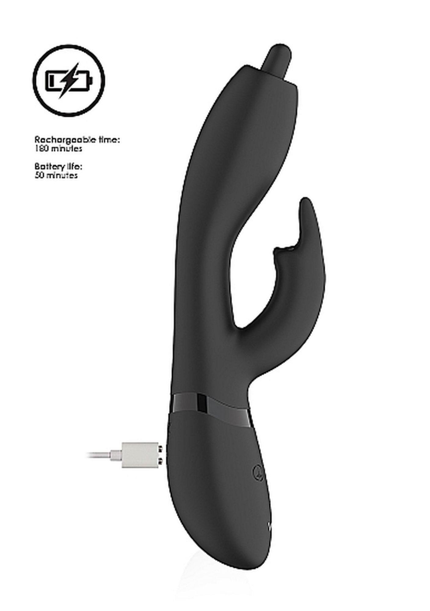 nilo - pinpoint rotating g-spot rabbit - black