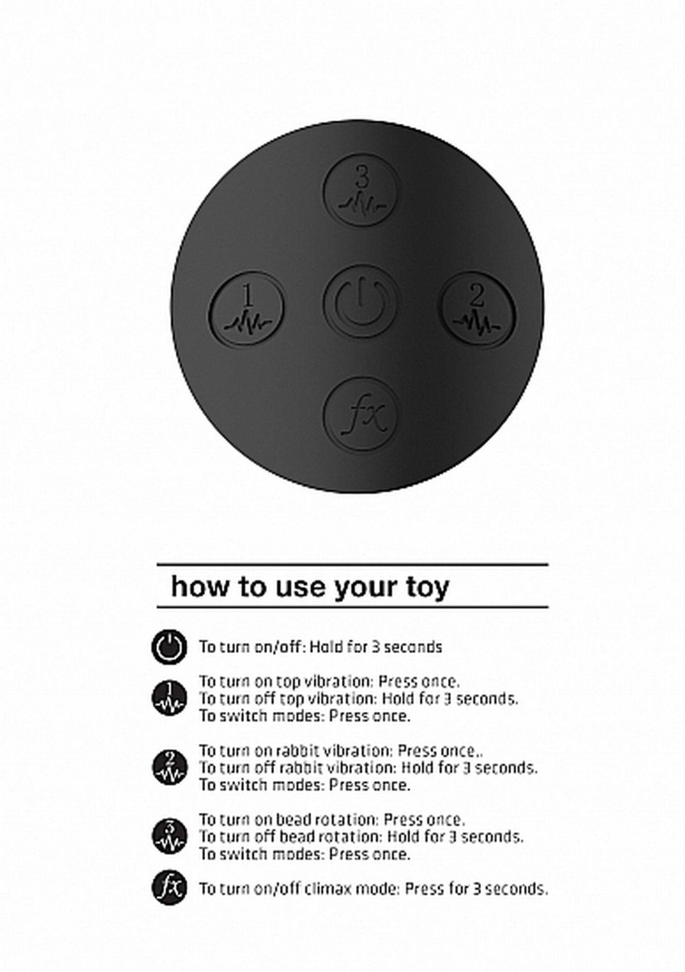 nilo - pinpoint rotating g-spot rabbit - black