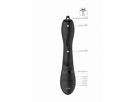 Nilo - Pinpoint Rotating G-spot Rabbit - Black - 12