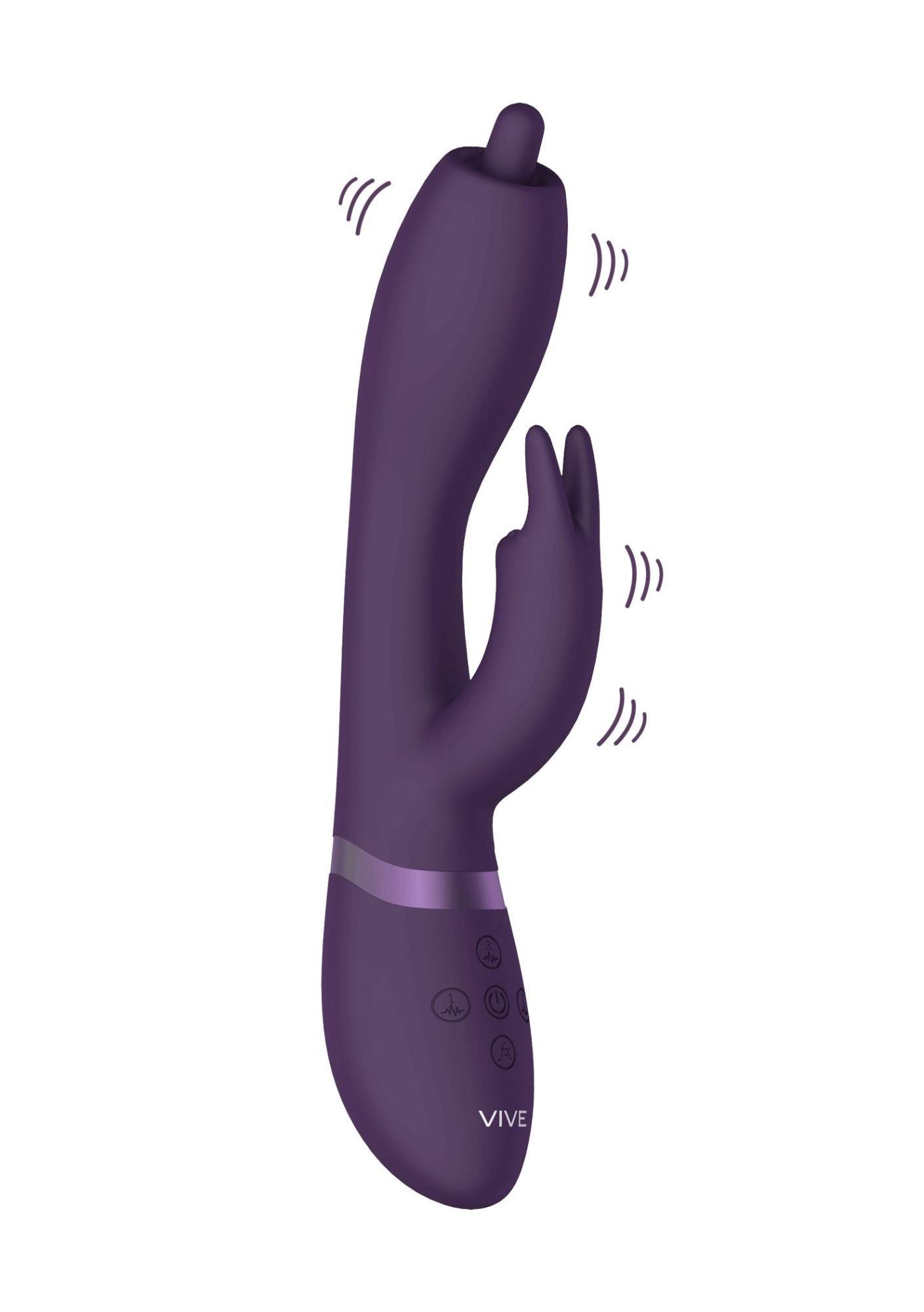 wibrator nilo - pinpoint rotating g-spot rabbit - purple