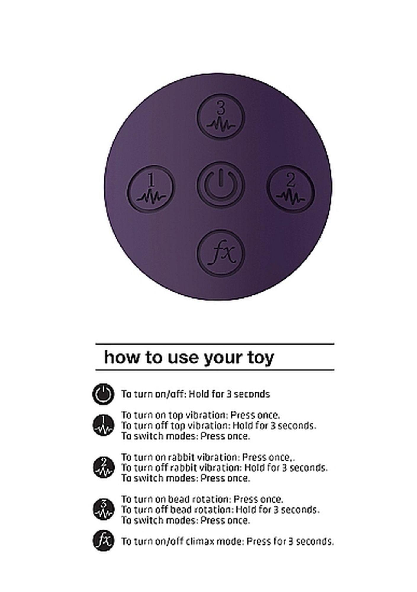 wibrator nilo - pinpoint rotating g-spot rabbit - purple