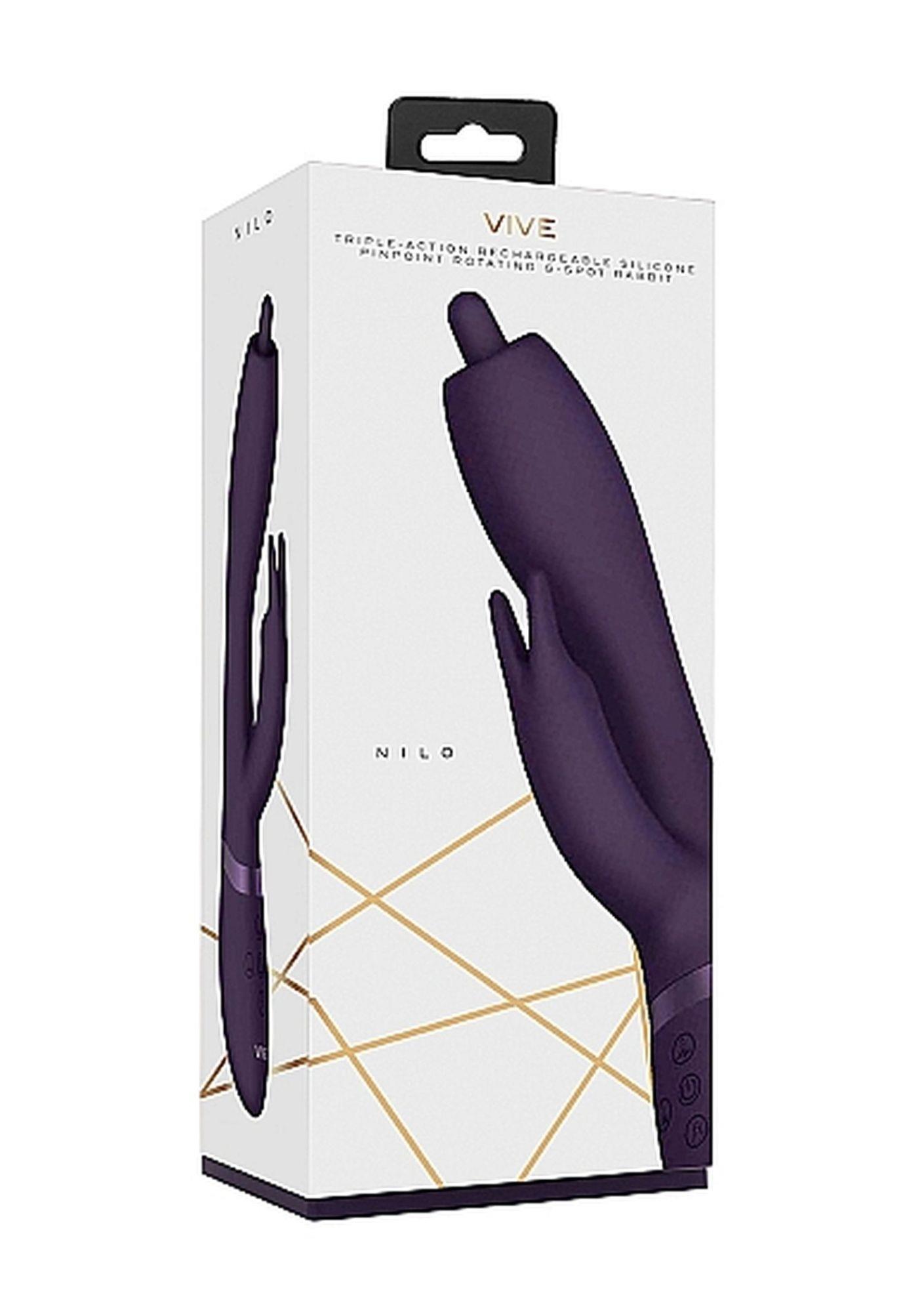 wibrator nilo - pinpoint rotating g-spot rabbit - purple