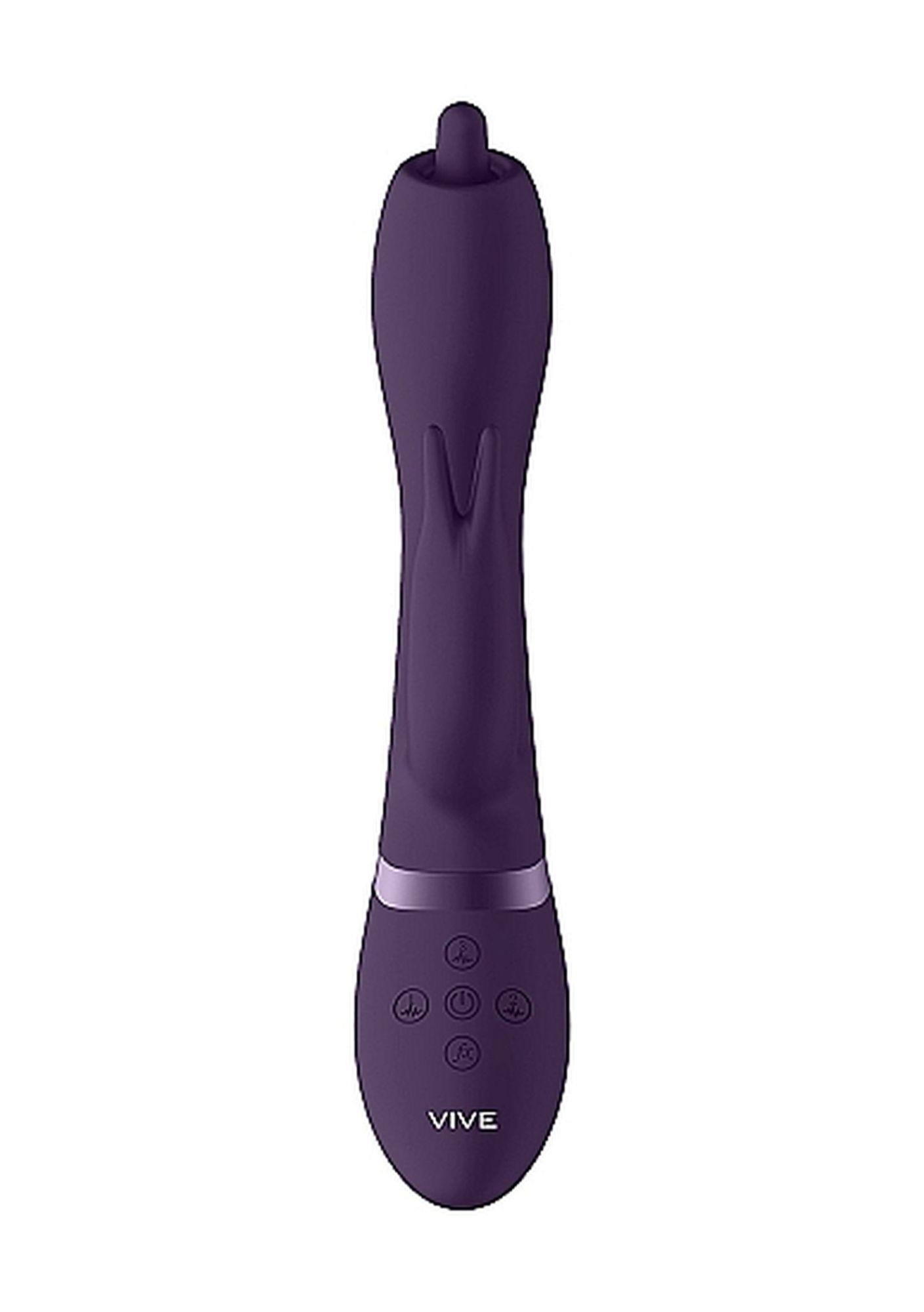 wibrator nilo - pinpoint rotating g-spot rabbit - purple