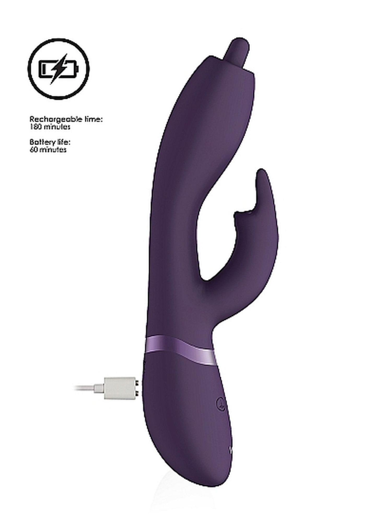 wibrator nilo - pinpoint rotating g-spot rabbit - purple