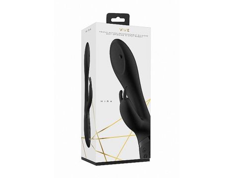 Wibrator króliczek Mira wirujący punkt G Vive silikonowy czarny USB - 5