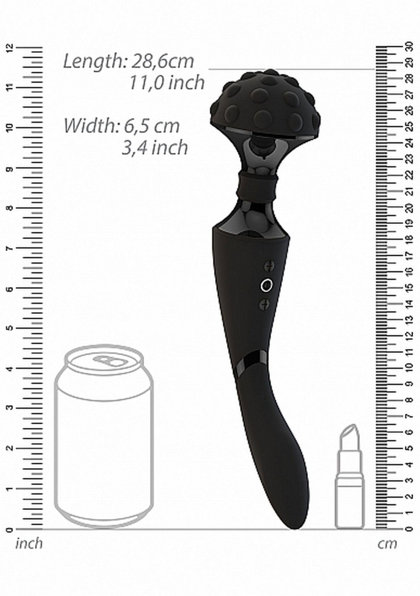 dwustronny masażer łechtaczki wibrator 28cm 10tryb
