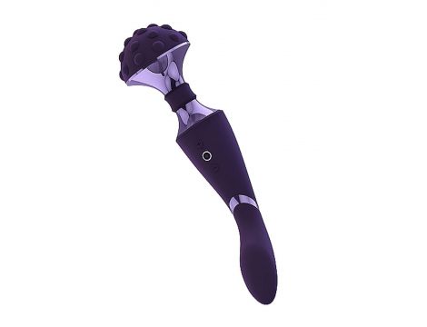 Masażer wand giętki Shiatsu Vive fioletowy akumulatorowy - 6
