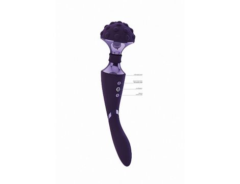 Masażer wand giętki Shiatsu Vive fioletowy akumulatorowy - 8