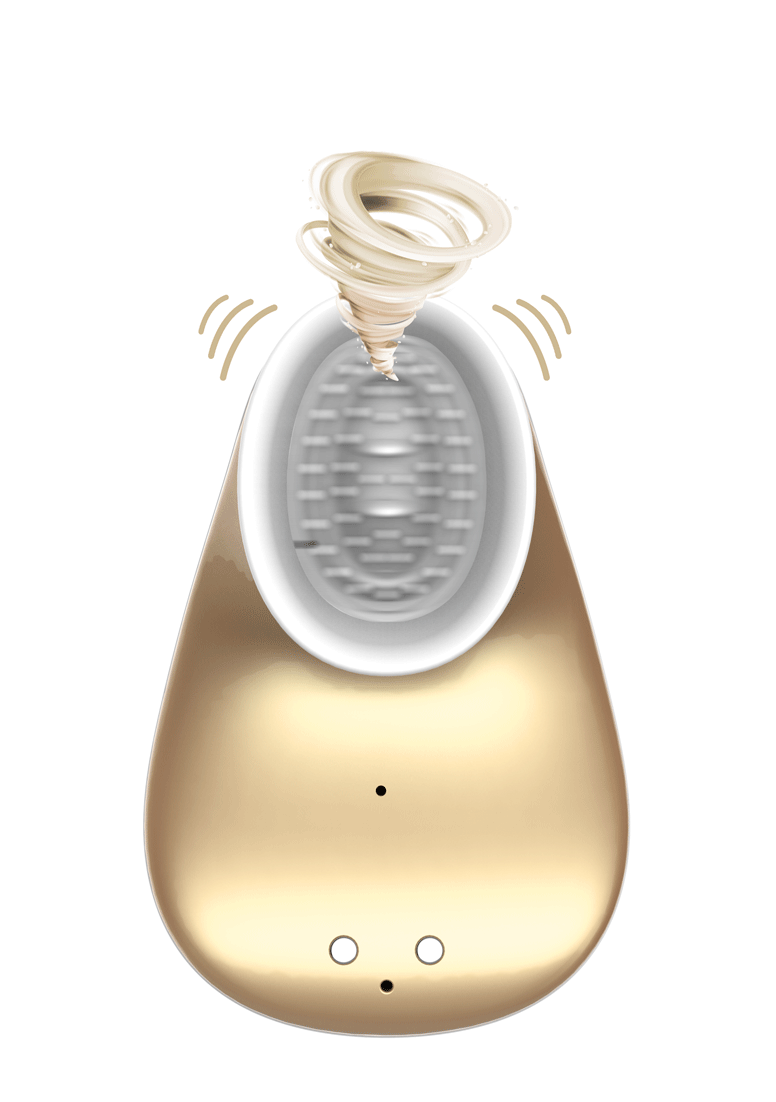 twitch hands - free suction & vibration toy - gold