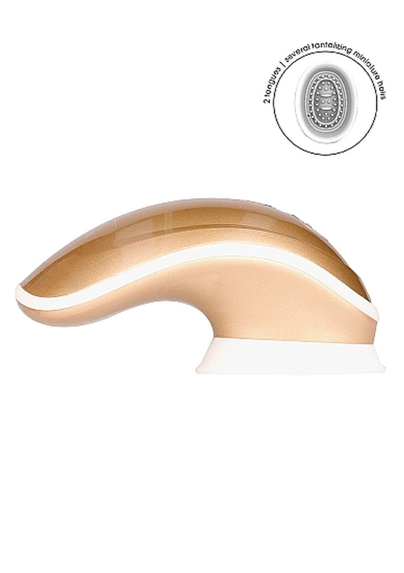 twitch hands - free suction & vibration toy - gold