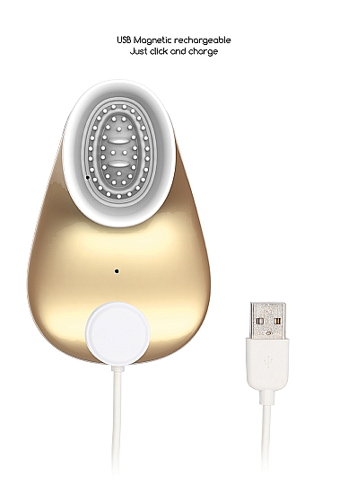 twitch hands - free suction & vibration toy - gold