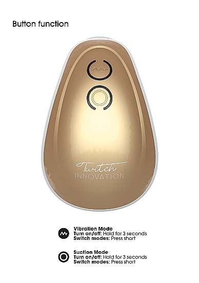 twitch hands - free suction & vibration toy - gold