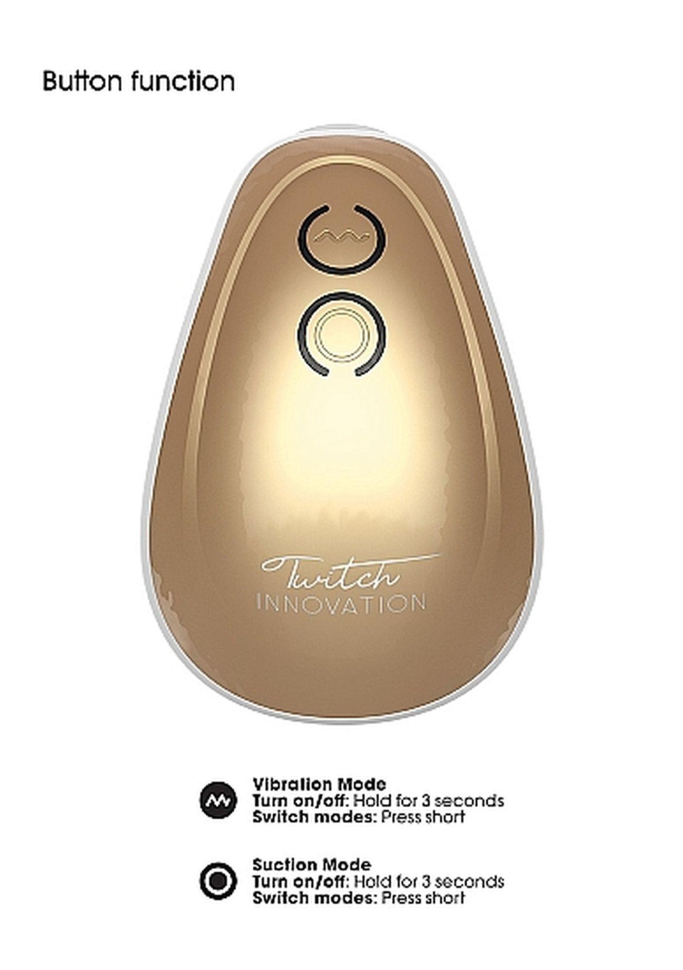 twitch hands - free suction & vibration toy - gold