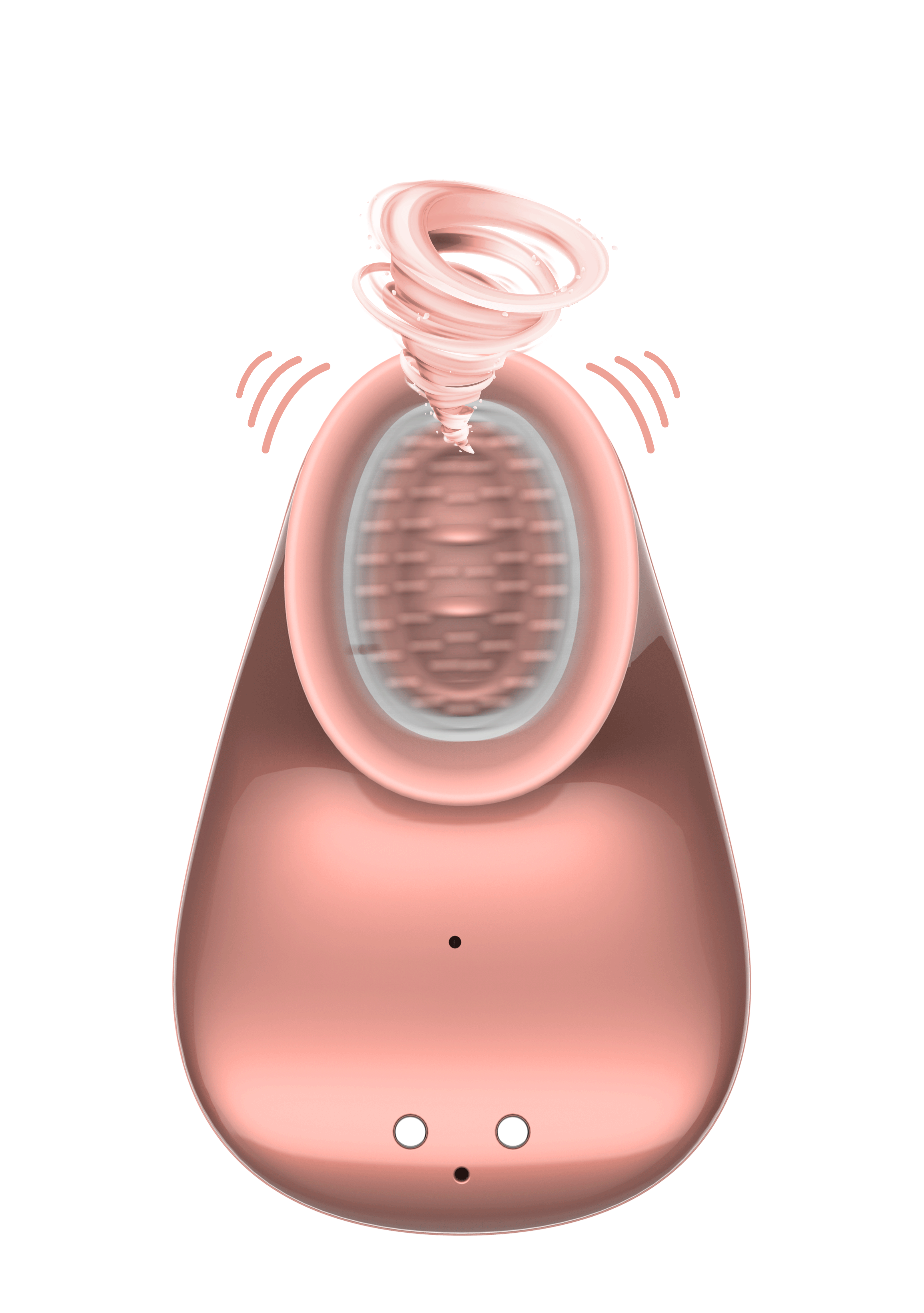 twitch hands - free suction & vibration toy - rose