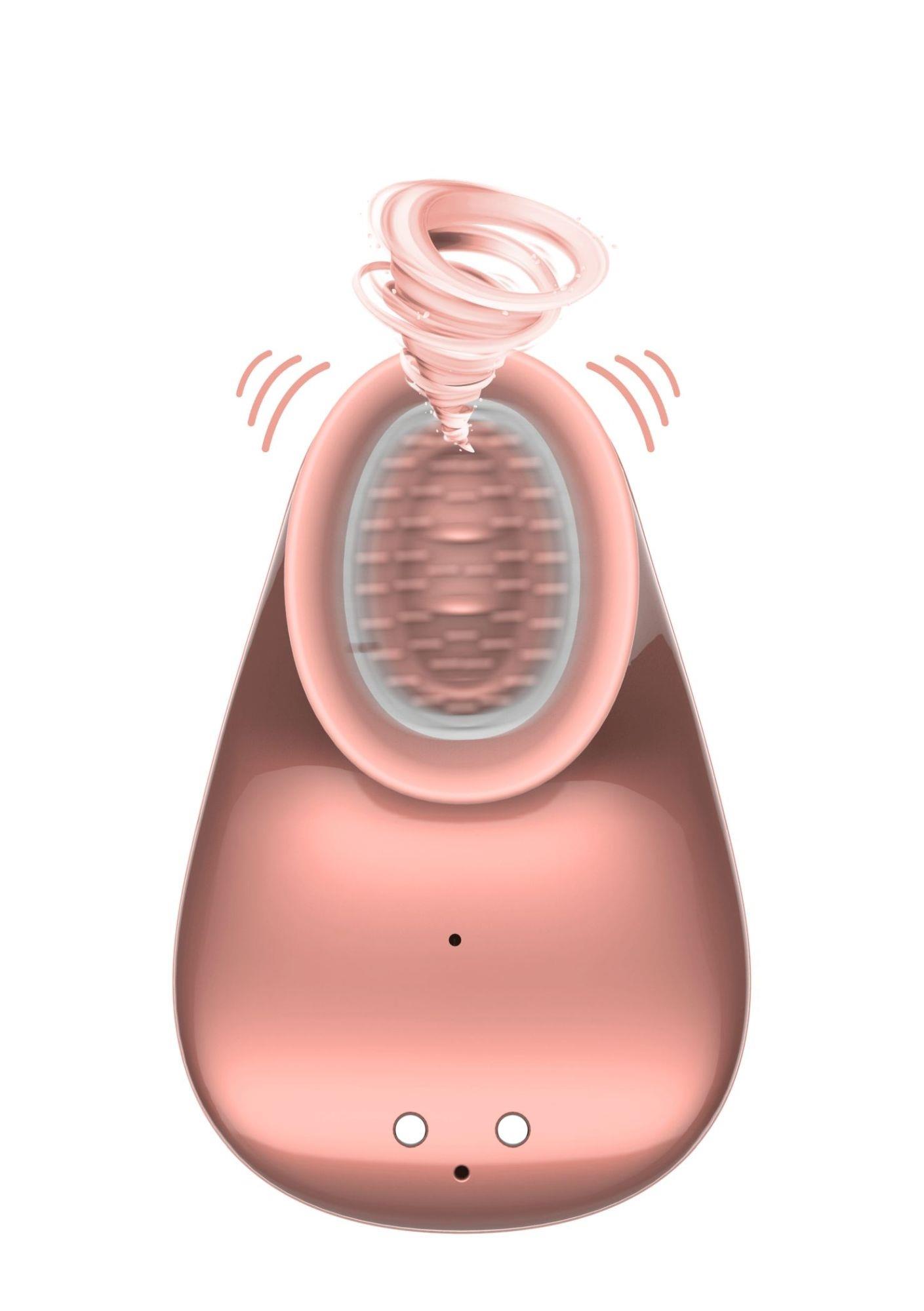 twitch hands - free suction & vibration toy - rose