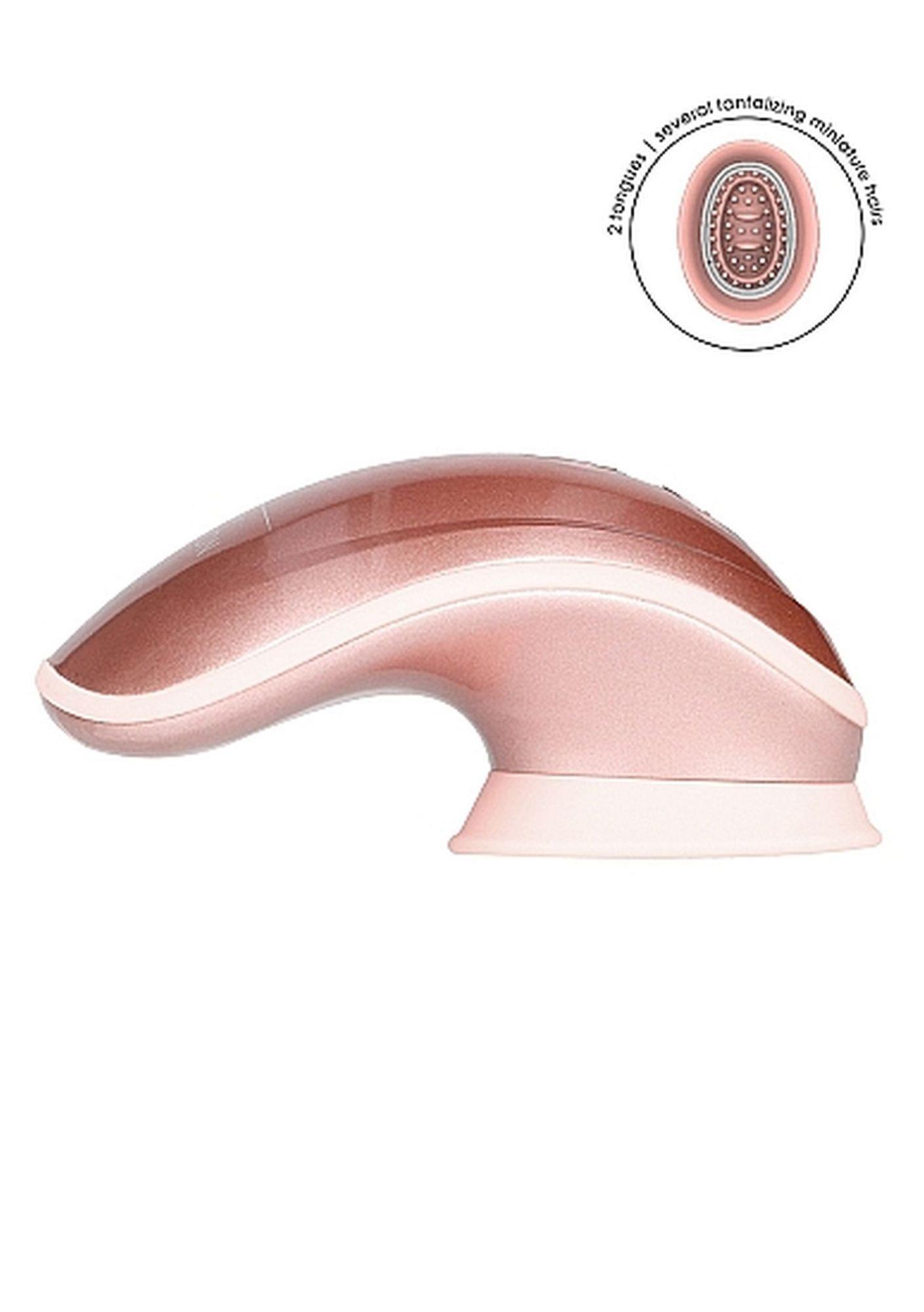 twitch hands - free suction & vibration toy - rose