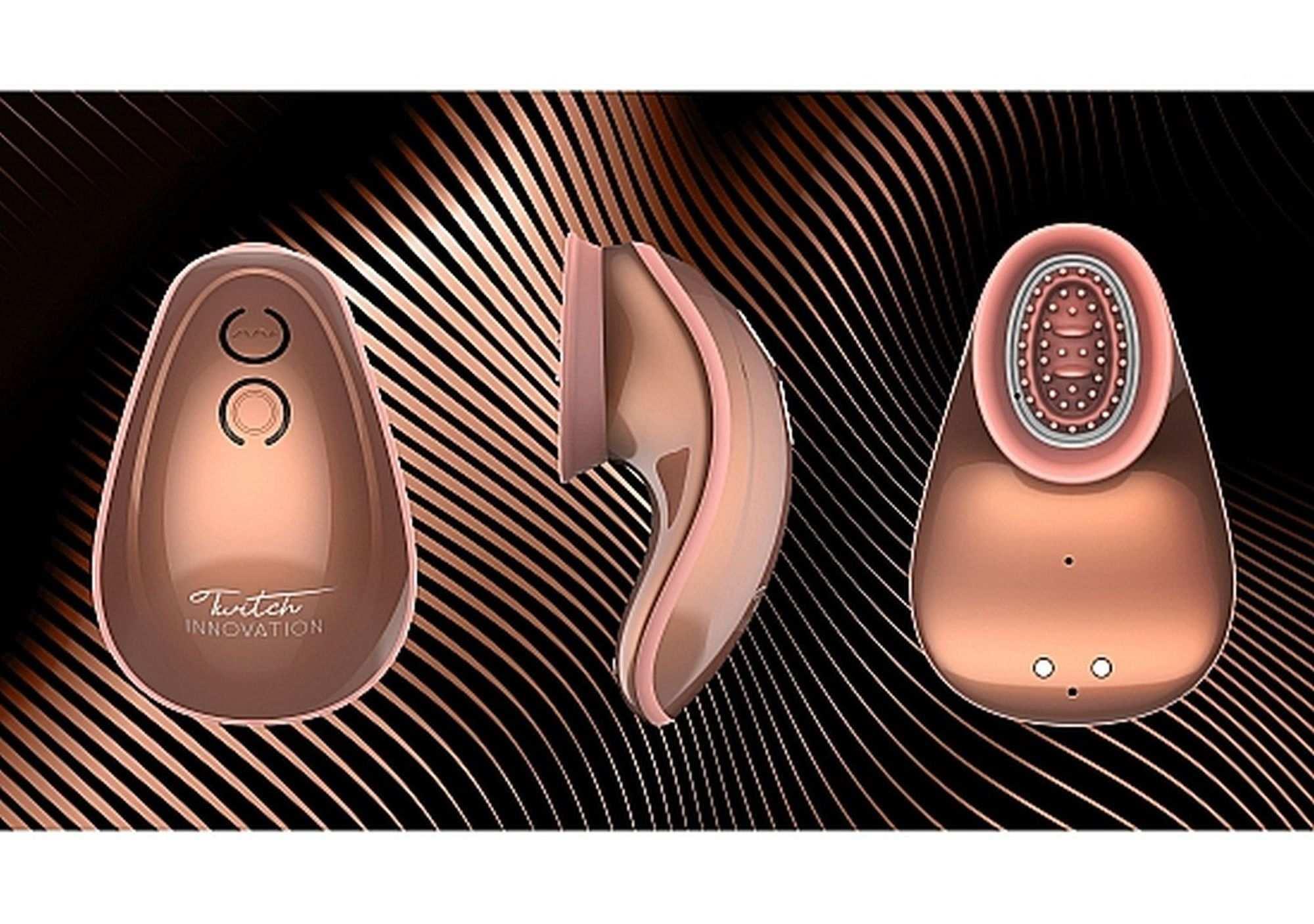 twitch hands - free suction & vibration toy - rose