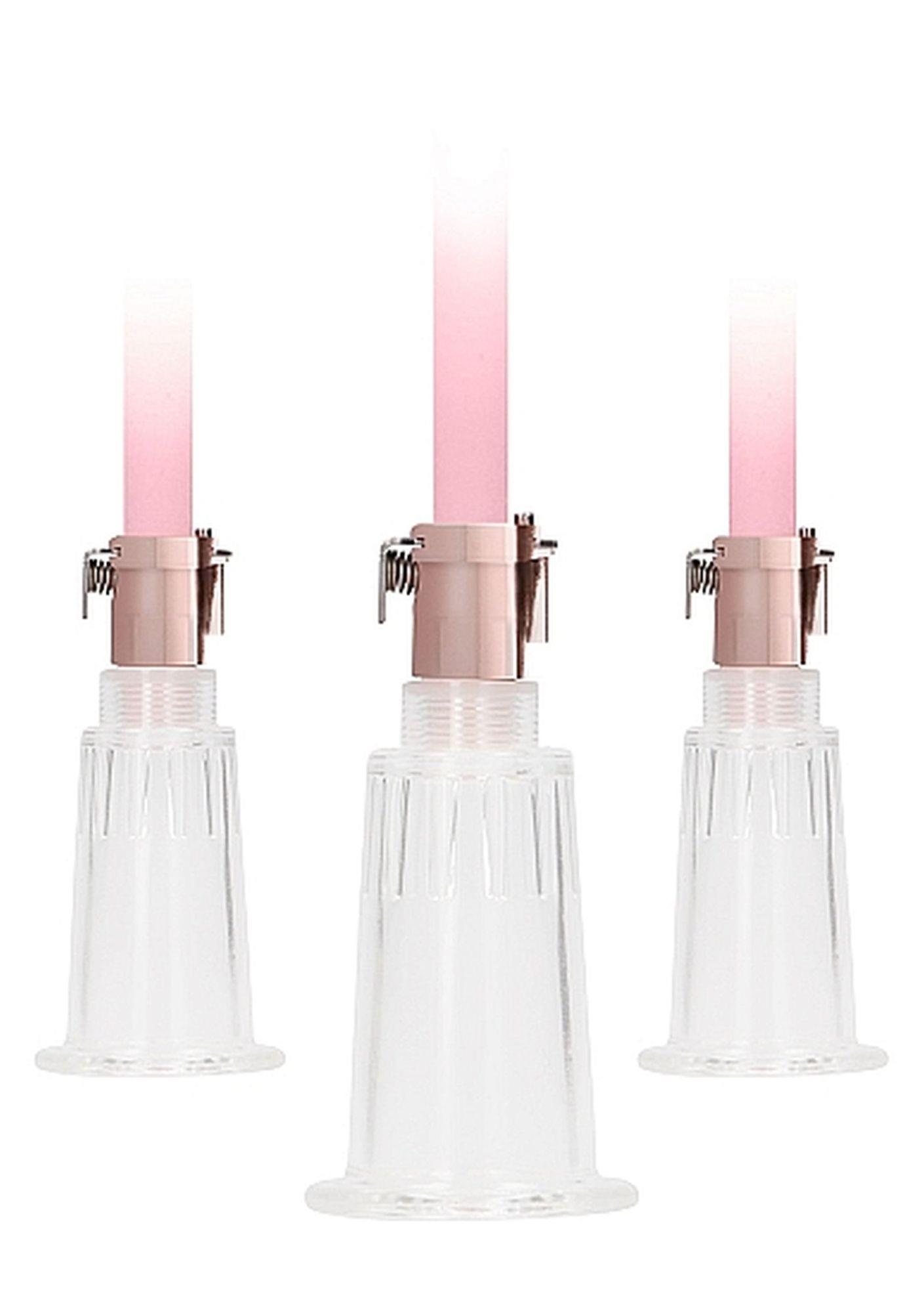 automatic rechargeable clitoral & nipple pump set - medium - pin