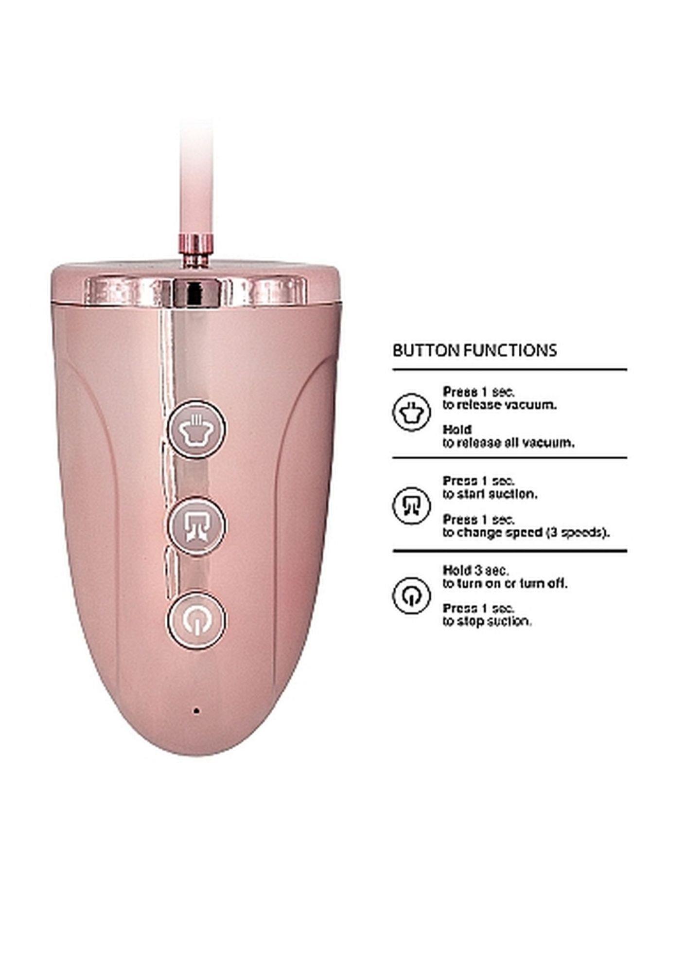 automatic rechargeable clitoral & nipple pump set - medium - pin