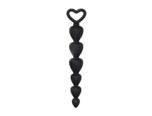 Kuleczki analne silikonowe ShotsToys czarne 15 cm