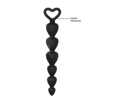 Kuleczki analne silikonowe ShotsToys czarne 15 cm - 5
