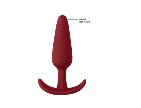 Korek analny silikonowy ShotsToys czerwony z uchwytem - 5