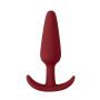 Korek analny silikonowy ShotsToys czerwony z uchwytem - 2