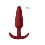 Korek analny silikonowy ShotsToys czerwony z uchwytem - 6