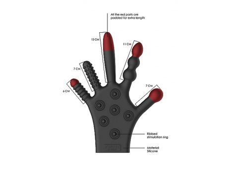 Silikonowa rękawica stymulująca Fist It czarna - 5