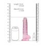 Dildo realistyczne z jądrami RealRock różowe 18 cm - 4