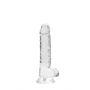 Dildo realistyczne z jądrami transparentne RealRock 18 cm - 2