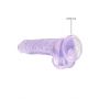 Dildo realistyczne z jądrami RealRock fioletowe 20 cm - 6